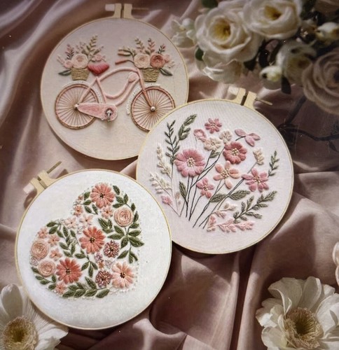 Embroidery kit set of 3 - -,