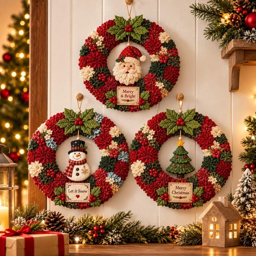 Poke wreath diy kit sew - kit,