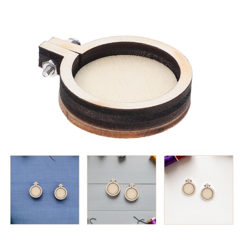 Mini wooden embroidery hoops - wooden,