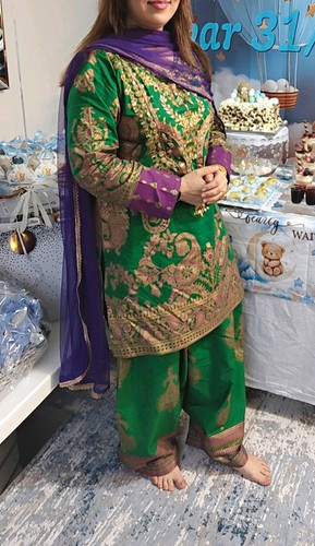 Women green salwar kameez - women's,