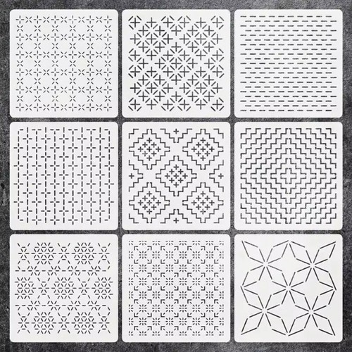 Sashiko stitching templates - sashiko,