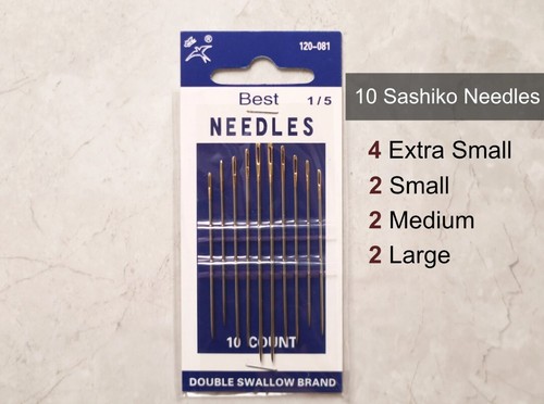 Sashiko needles set of 10 - |,