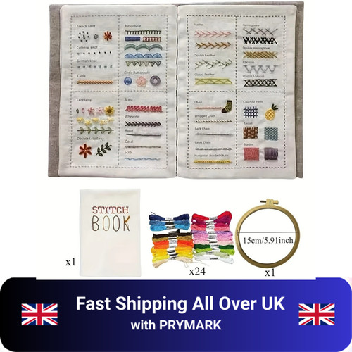 Embroidery stitch book kit - stitch,