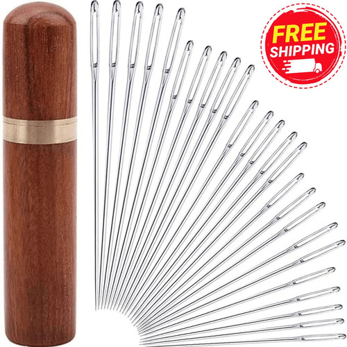 25pcs big eye sewing needles - 25pcs,
