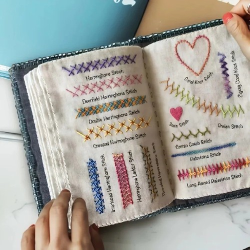 Diy embroidery stitch book - stitch,