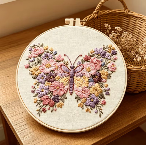 Butterfly embroidery diy art - embroidery,